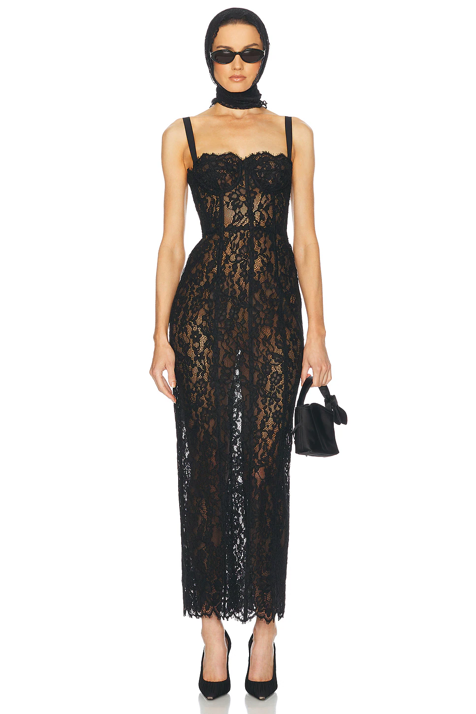 Helsa — The Lace Column Dress