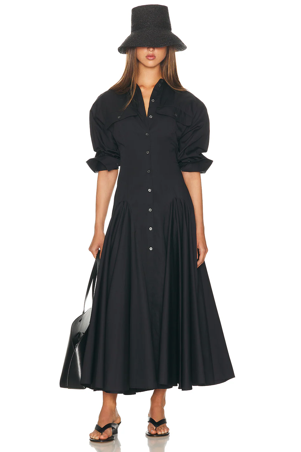 Helsa — Godet Shirt Dress