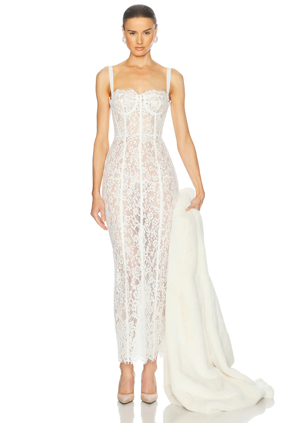 Helsa — The Lace Column Dress