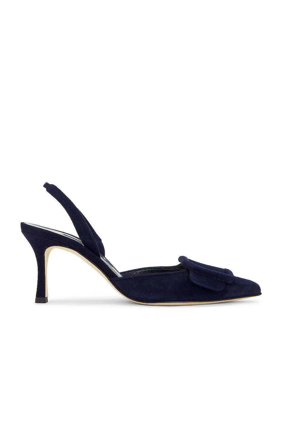 Manolo Blahnik — Maysli 70 Suede Slingback Pump