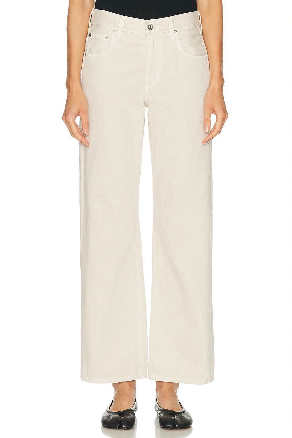 Citizens of Humanity — Lindz Low Rise Easy Straight Jeans in Almondette