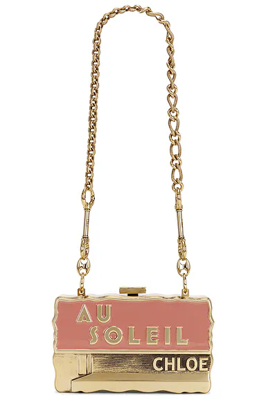 Chloe — Au Soleil Brass Shoulder Bag in Gold Color