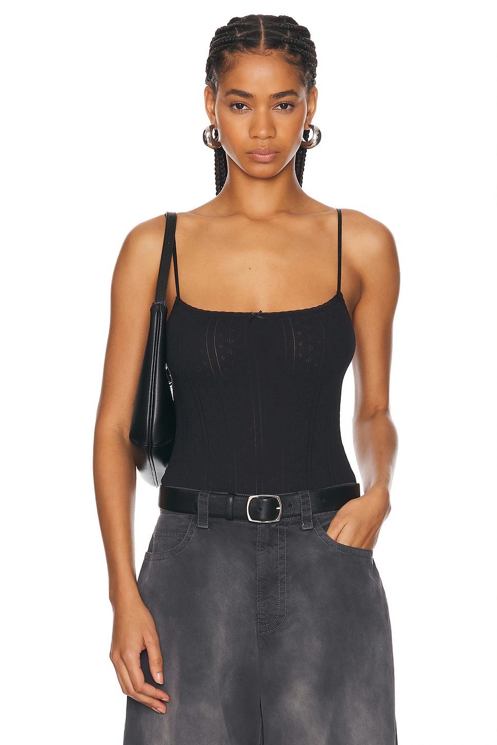 Cou Cou Intimates — The Pointelle Bodysuit in Black