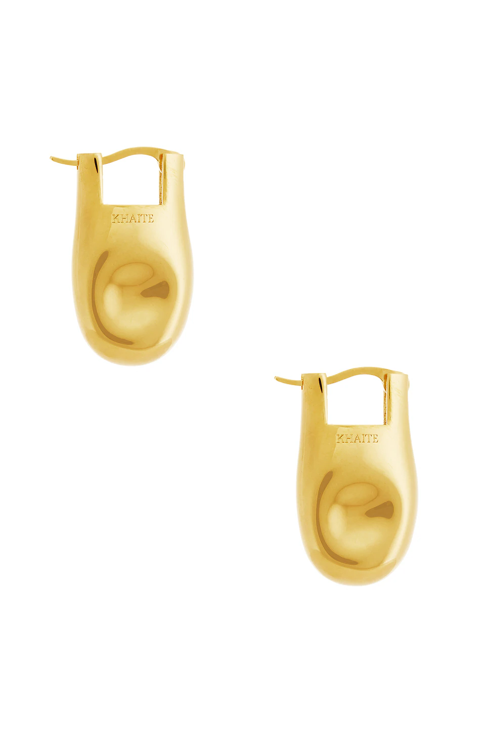 KHAITE — Keefe Resin Earrings in Gold