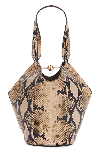 KHAITE — Lotus Mini Tote Bag in Taupe & Morning Dove