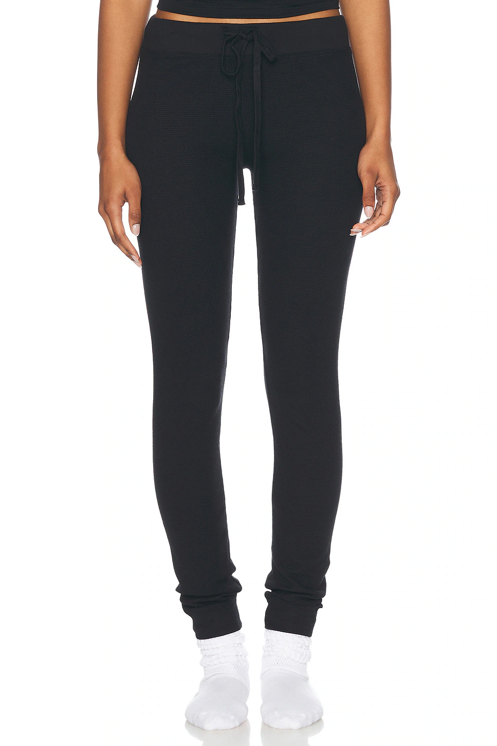 Eterne — Thermal Drawstring Pant in Black