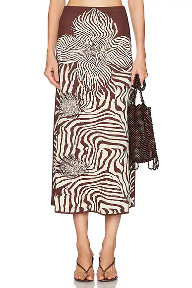 Alexis — Jazlyn Skirt in Brown Blossom