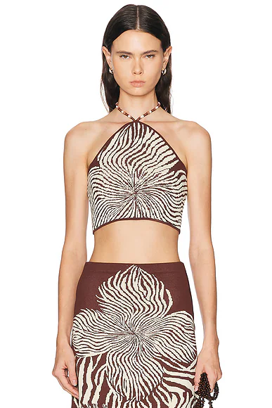 Alexis — Gala Top in Brown Blossom