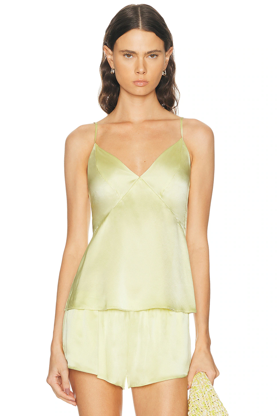 EAVES — Dara Silk Top in Pale Yellow