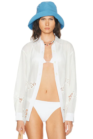 Eliou — for FWRD Sumi Button Down Top in White
