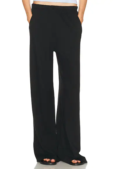 Enza Costa — Supima Cotton Soft Everywhere Pant in Black
