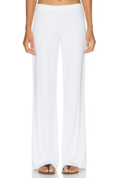 Eterne — Easy Lounge Butter Rib Pant in White
