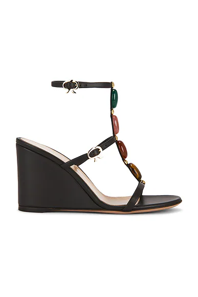 Gianvito Rossi — Wedge Sandal in Moka