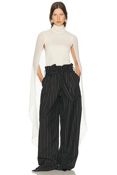 Helsa — Georgette Cape Top in Ivory