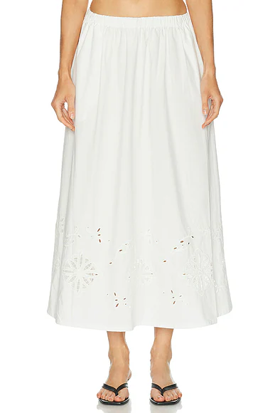Jenni Kayne — Broderie Lauren Skirt in White