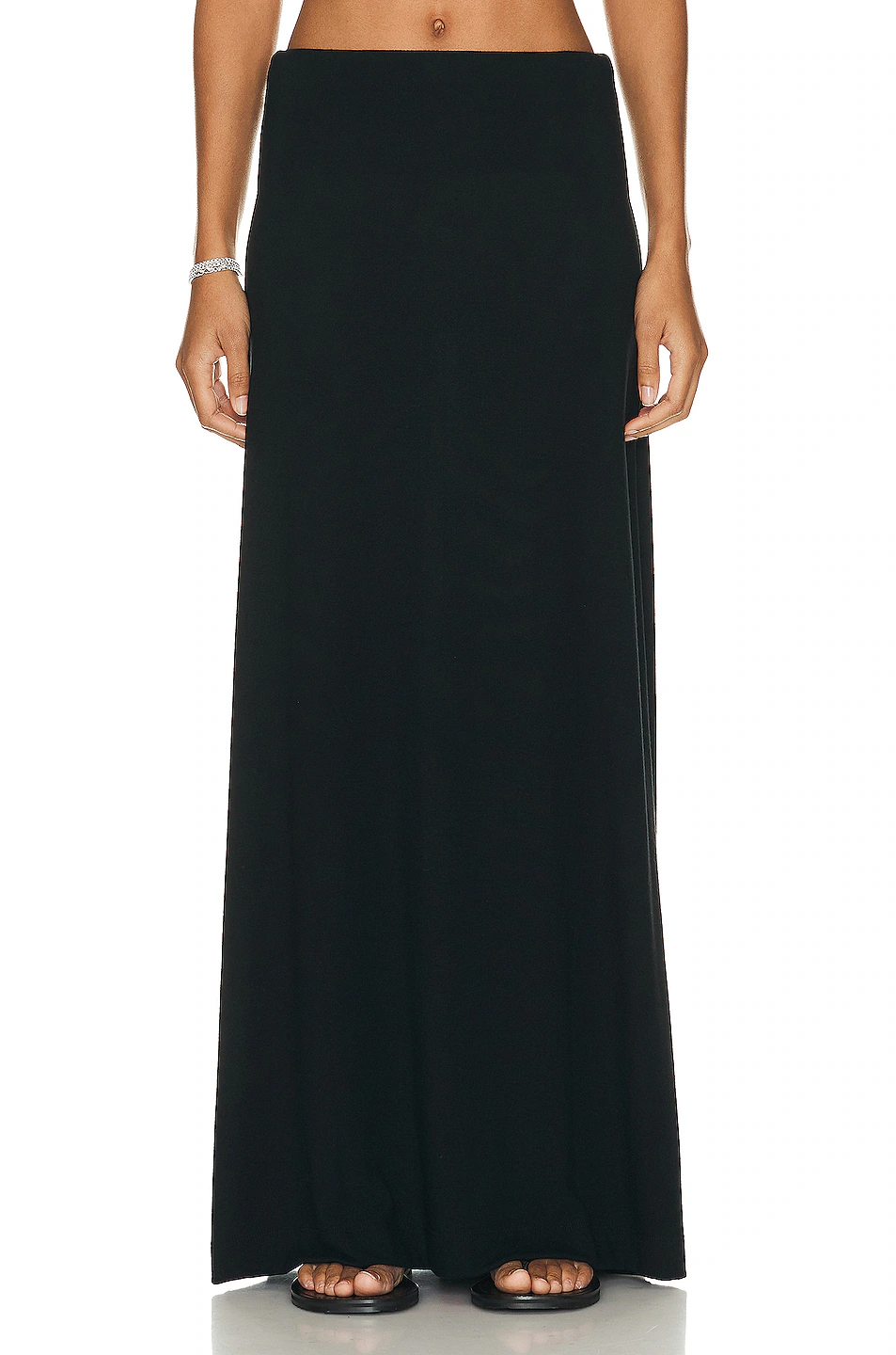LESET — Lauren High Waist Maxi Skirt in Black