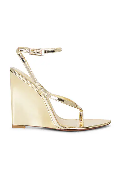 retrofete — Namby Wedge Sandal in Light Gold