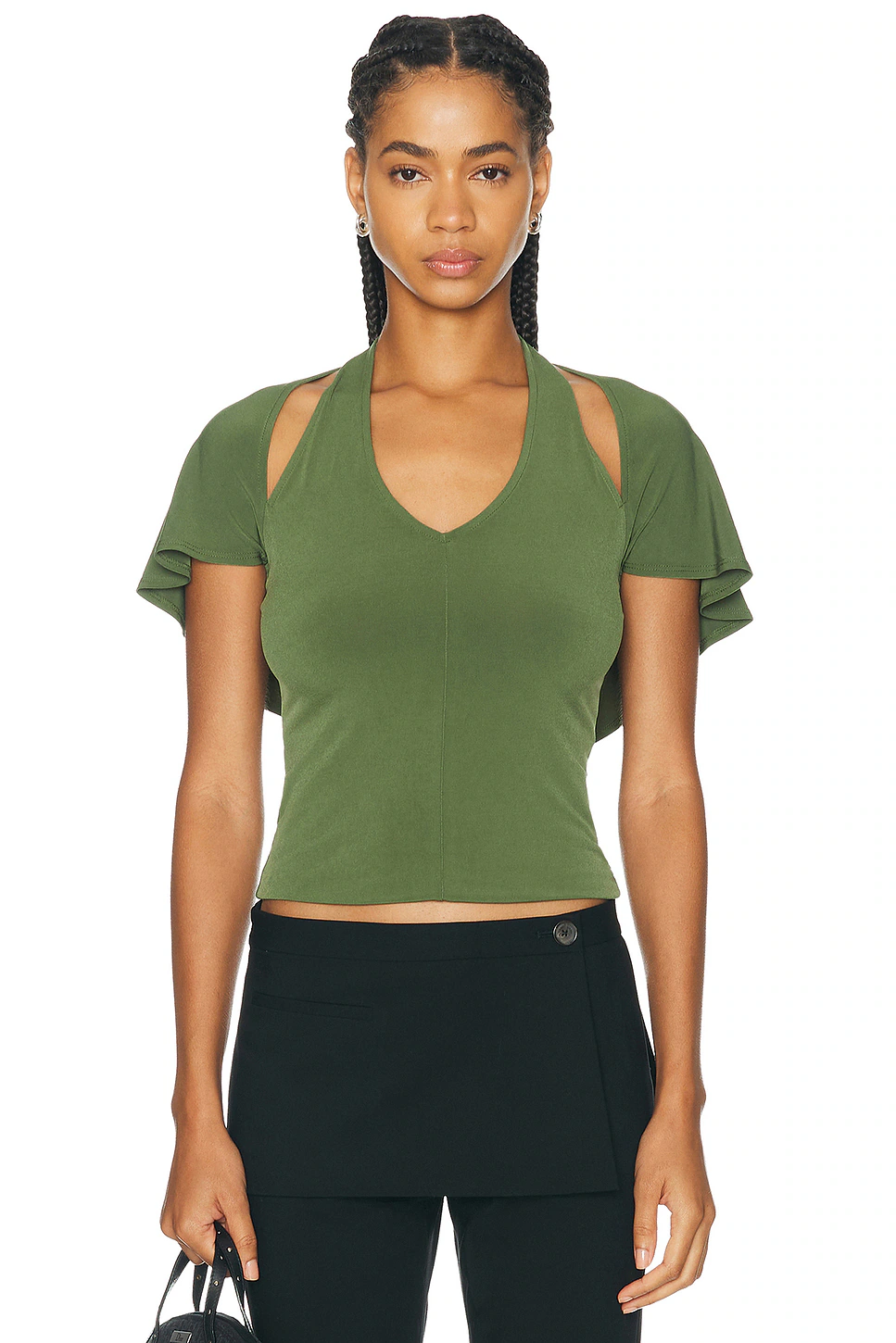 Sandy Liang — Bellini Top in Olive