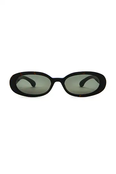 Sporty & Rich — Frame N.10 Sunglasses in Tortoise & Gold