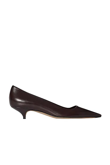 The Row — Liisa Kitten Pump in Aubergine
