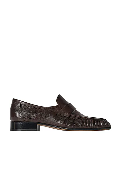 The Row — Soft Loafer in Deep Brown