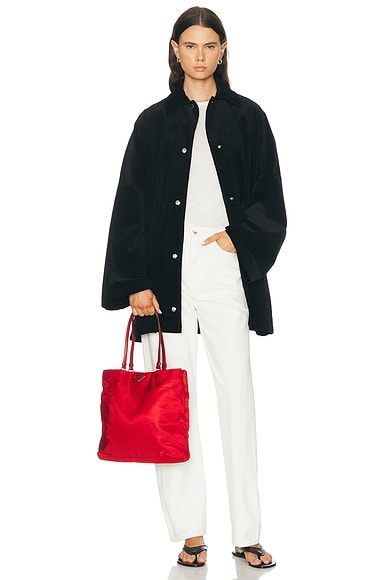 Toteme — Cord Overshirt Jacket in Black