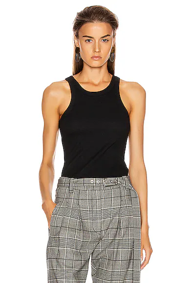Toteme — Curved Rib Tank in Black
