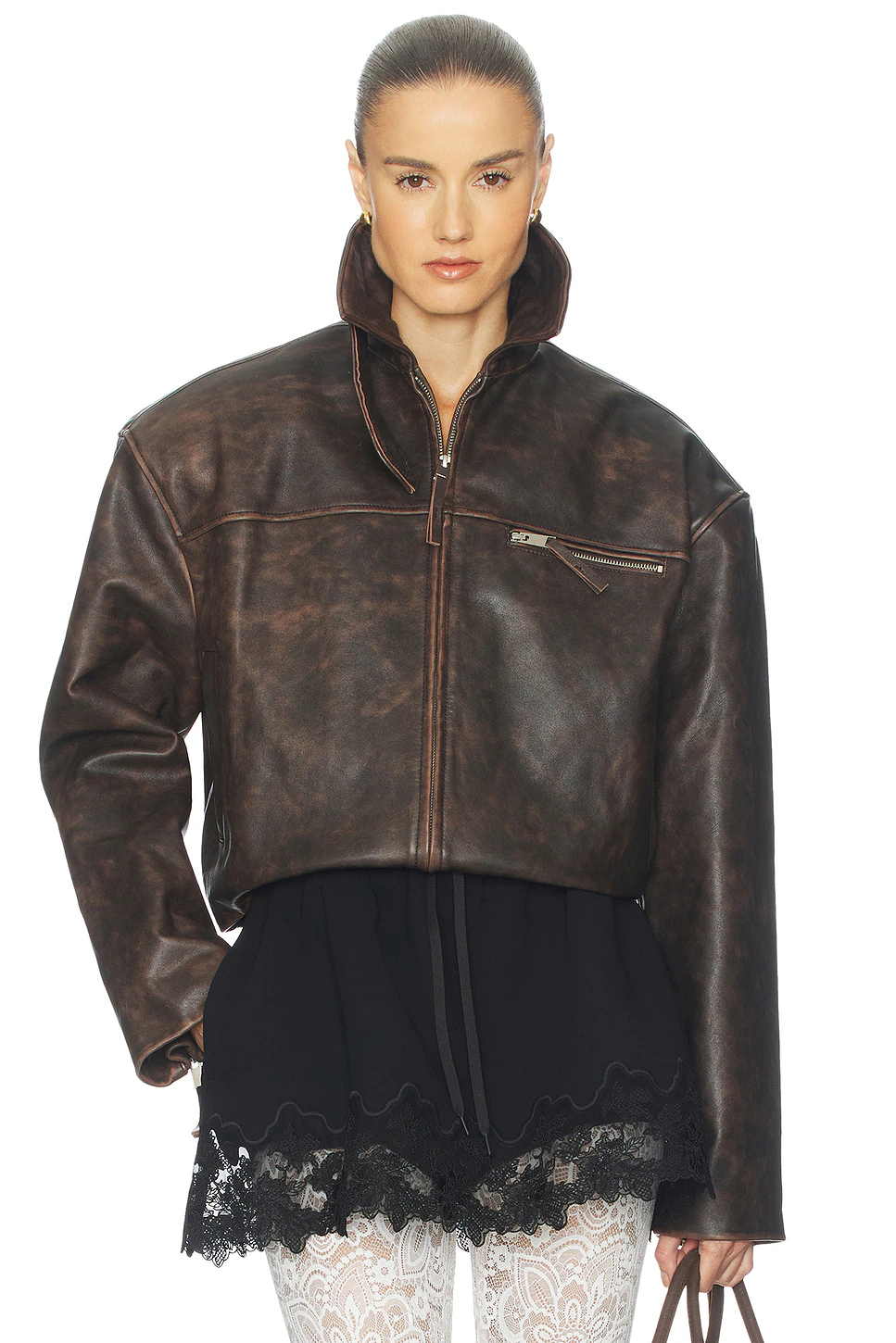 Helsa — КУРТКА THE LEATHER OVERSIZED MOTO