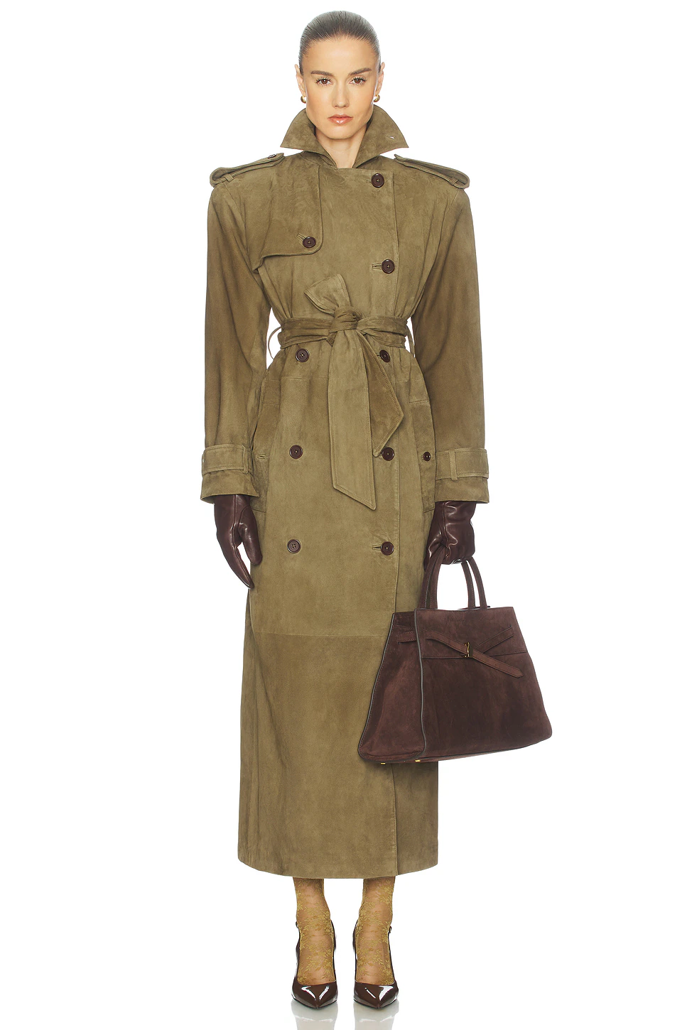 Helsa — ПАЛЬТО SUEDE TRENCH COAT