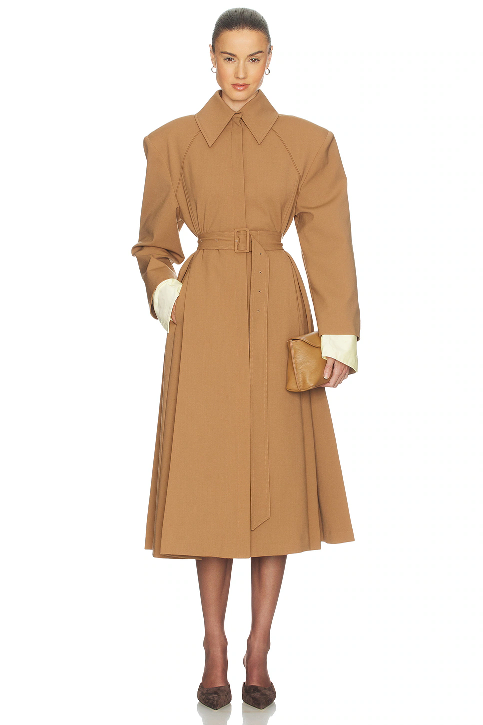 Helsa — ТРЕНЧ WOOL BLEND MIDI