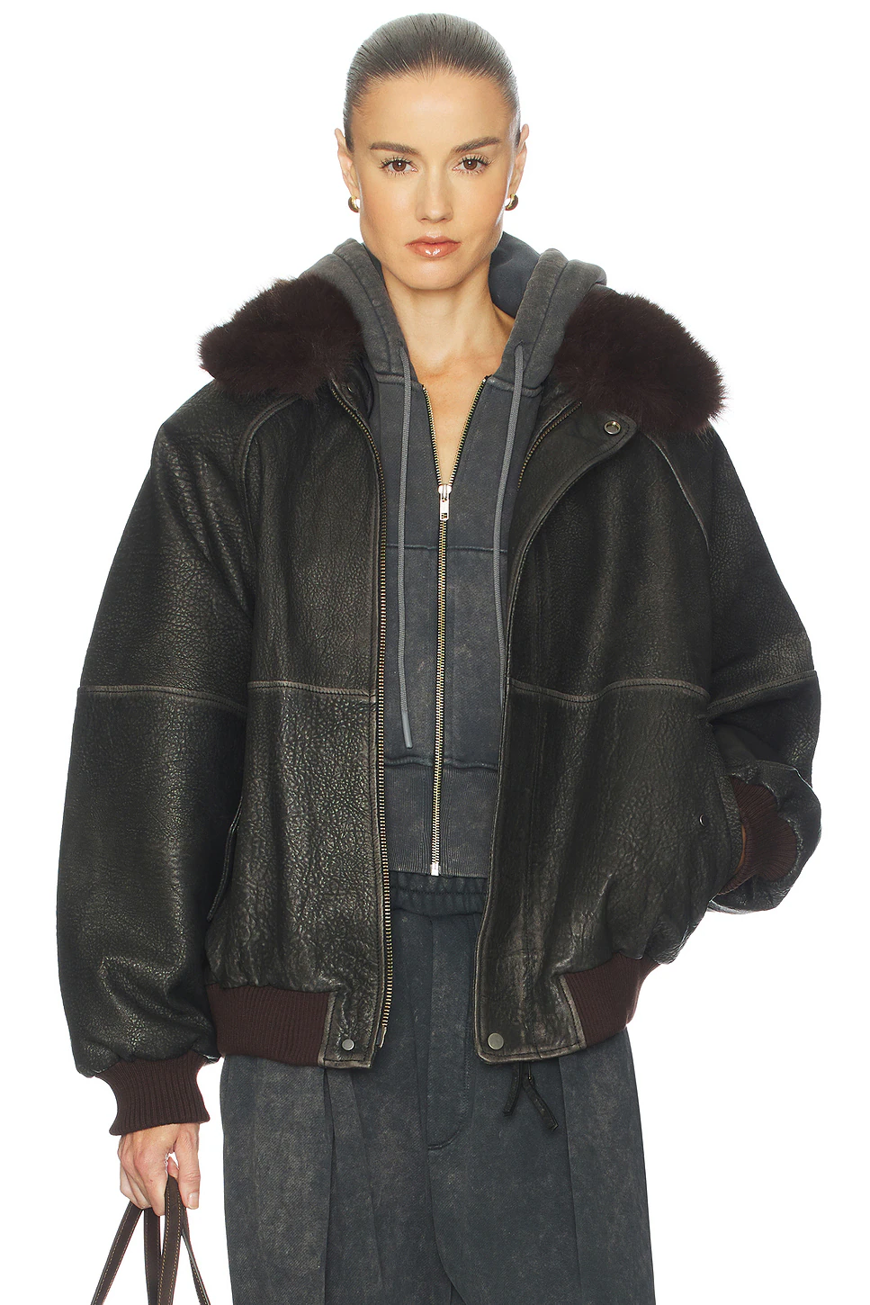 Helsa — БОМБЕР THE OVERSIZED LEATHER