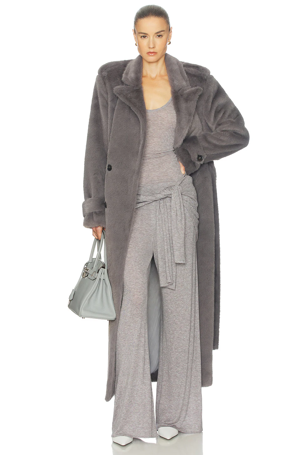 Helsa — ТРЕНЧ FAUX FUR LONG TRENCH