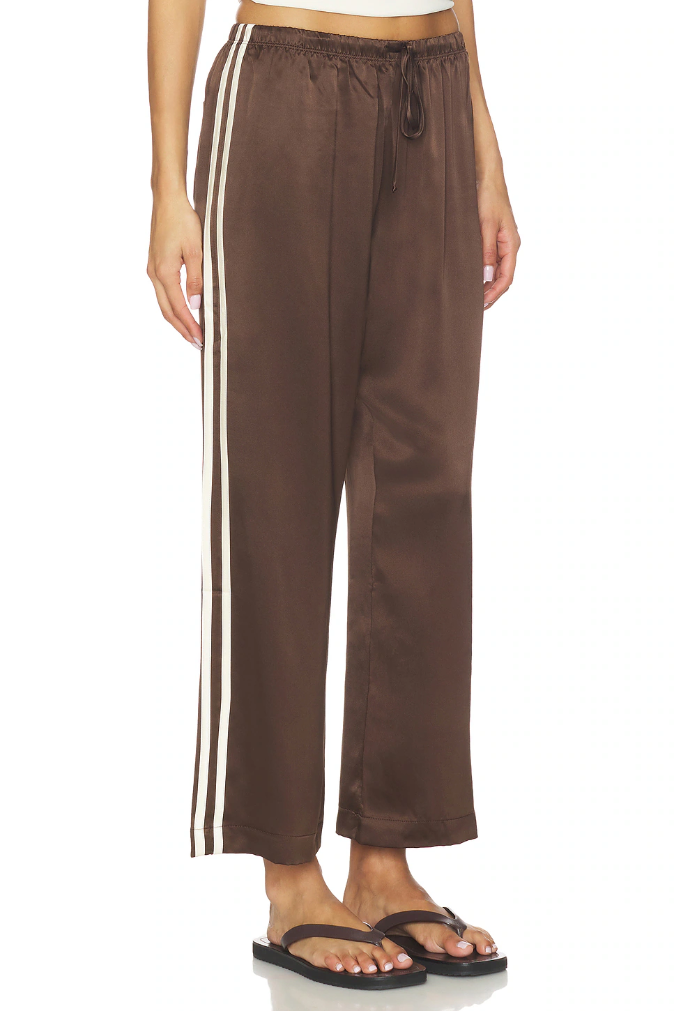 DONNI. — The Silk Stripe Crop Pant