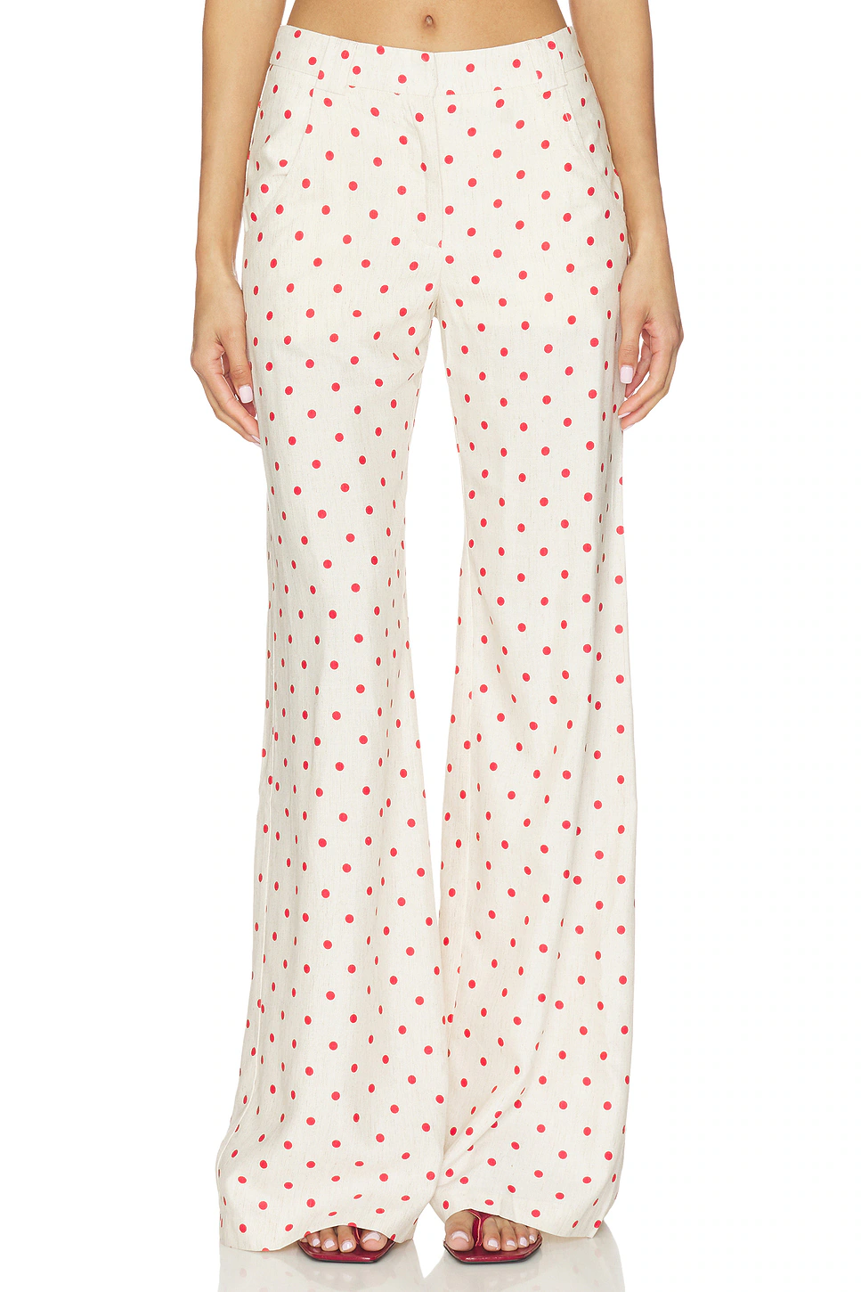 Amanda Uprichard — БРЮКИ SADDLER · Beige Red