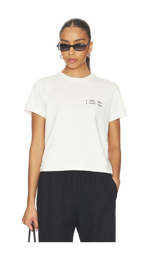 ANINE BING — ФУТБОЛКА SHELLEY · Washed Cream