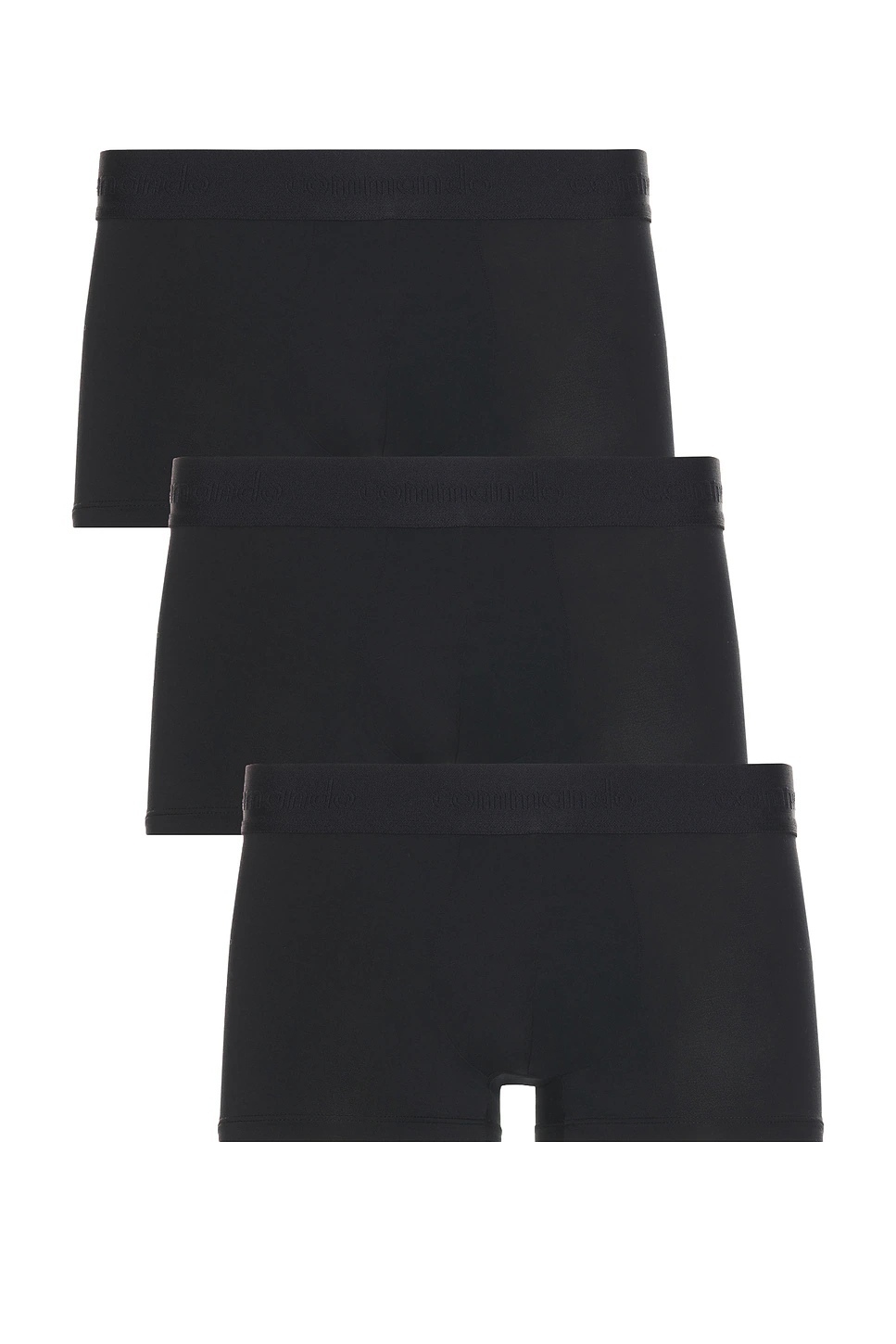 Commando — Micro Modal Modern Fit 3 Pack Trunk в цвете Black