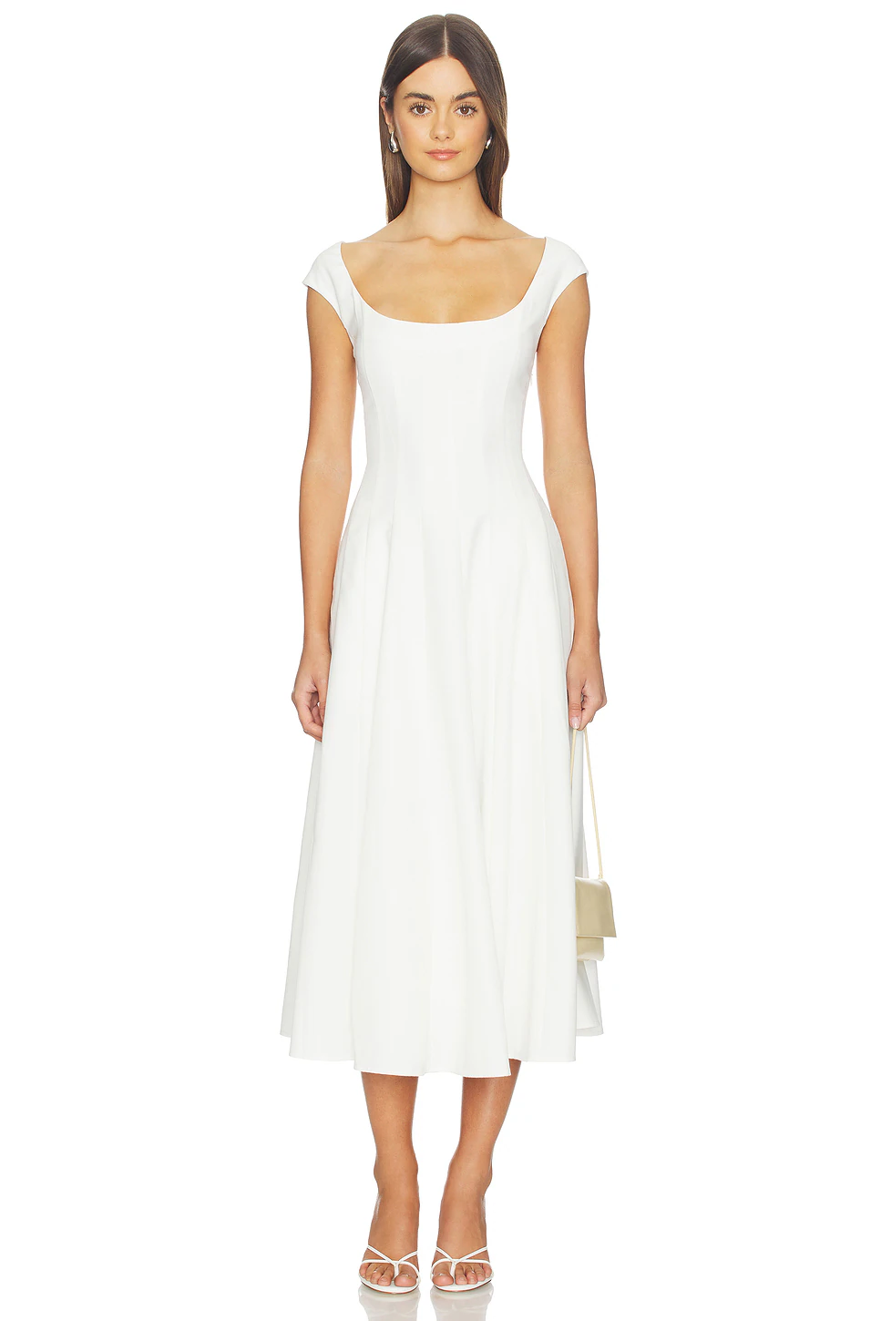 GUIZIO — ПЛАТЬЕ LEILA TWILL · Ivory
