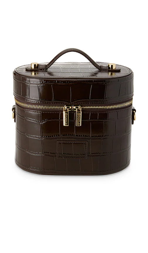 ETOILE COLLECTIVE — КОСМЕТИЧКА OVAL TOILETRY CASE · Espresso Croc