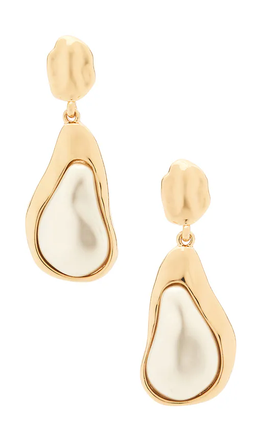 Ettika — СВИСАЮЩИЕ СЕРЬГИ HIDDEN GEM · Resin Pearl Gold