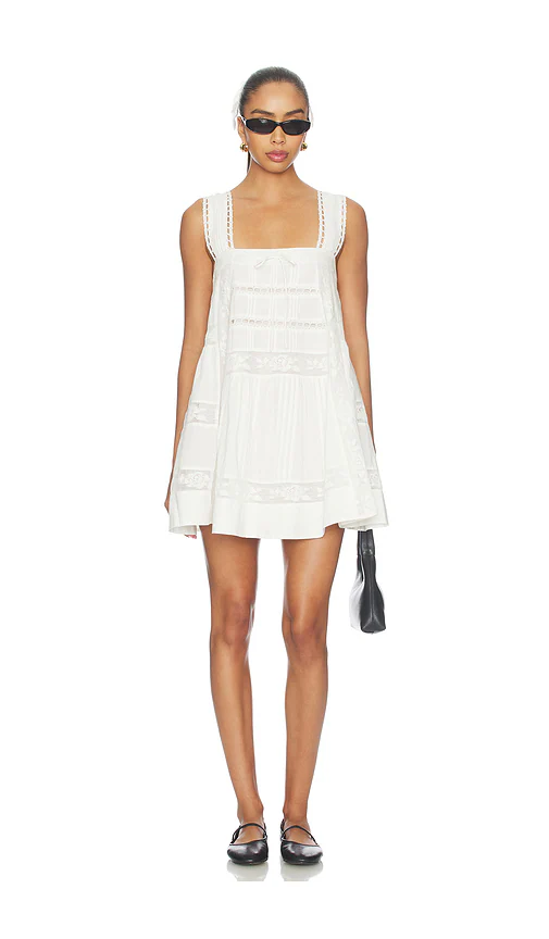 For Love & Lemons — МИНИ ПЛАТЬЕ BREEZY · White