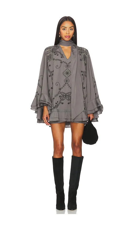 Free People — МИНИ ПЛАТЬЕ BALI SEPTEMBER SUN · Charcoal Grey
