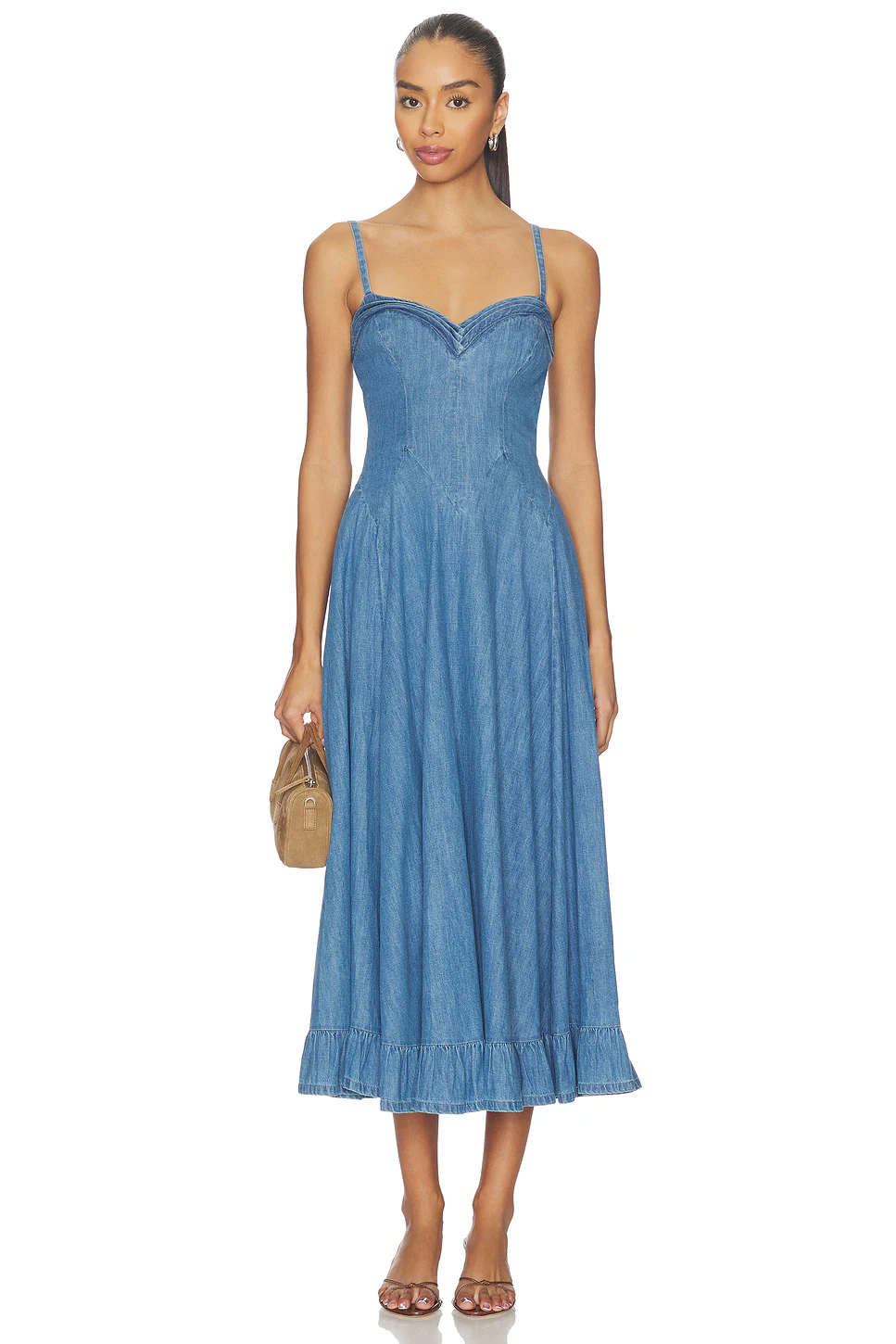 Free People — ПЛАТЬЕ МИДИ FREE PEOPLE ANOTHER SEASON · Boardwalk Blue