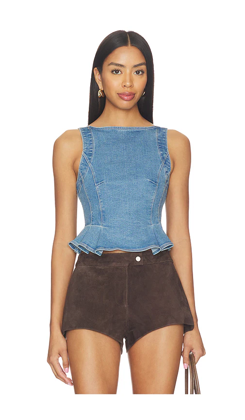 Free People — ТОП SUNFADED · Steel Blue