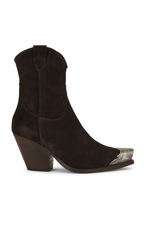 Free People — САПОГИ BRAYDEN WESTERN · Chocolate Suede
