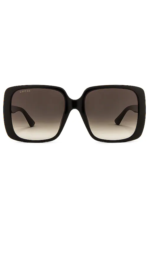 Gucci — СОЛНЦЕЗАЩИТНЫЕ ОЧКИ LOGO SQUARE · Shiny Black Grey Gradient