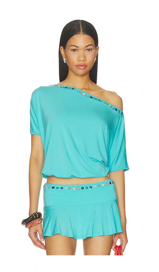 Jaded London — ТОП STUD OPEN BACK · Light Blue