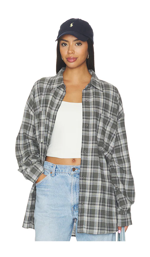 LIONESS — РУБАШКА CLARITY · Slate Plaid