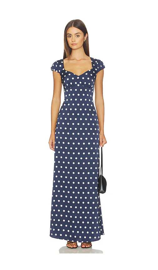 MORE TO COME — ПЛАТЬЕ DOROTHY · Navy White Dot