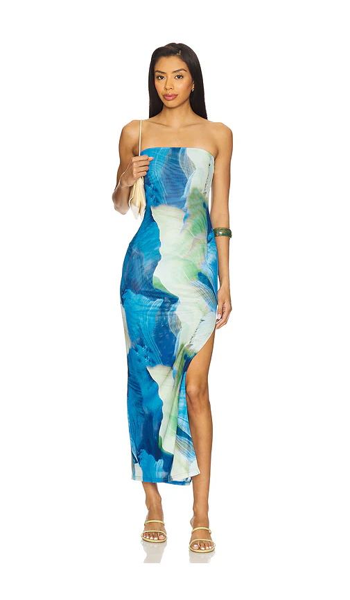 MORE TO COME — ПЛАТЬЕ JAMILA · Blue Multi