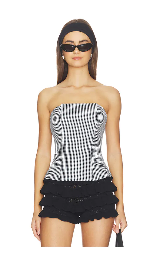 MORE TO COME — ТОП TINA · Black Gingham